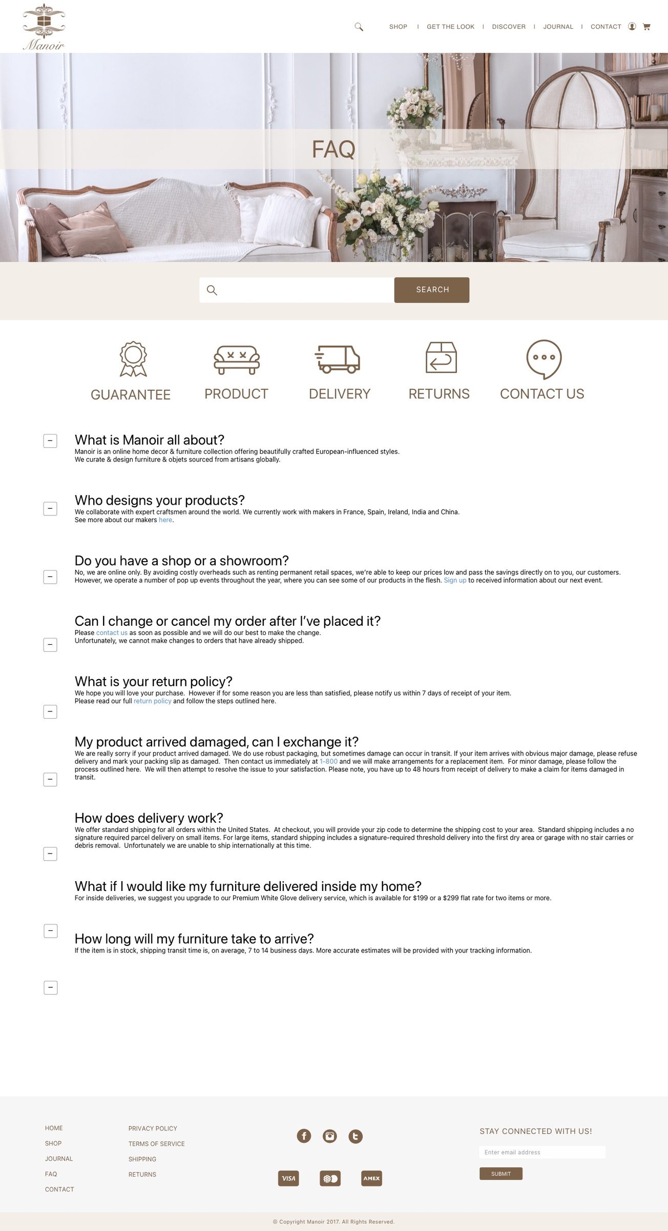 Manoir FAQ